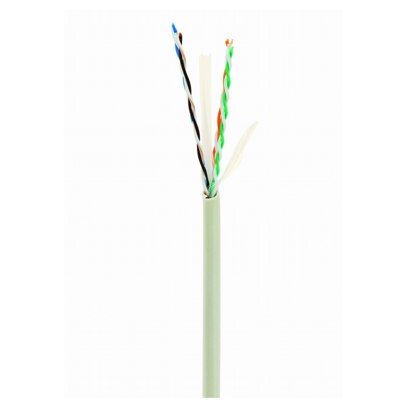 CABLE RED GEMBIRD UTP CAT6 TRENZADO PREMIUM CCA AWG24 BOBINA 305M GRIS