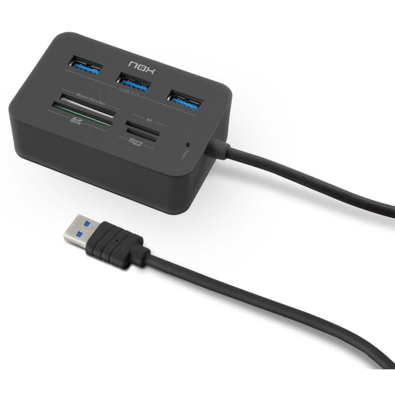 HUB USB NOX CON LECTOR TARJETAS ONE COMPLETE USB 3 HUB USB NOX CON LECTOR TARJETAS ONE COMPLETE USB 3