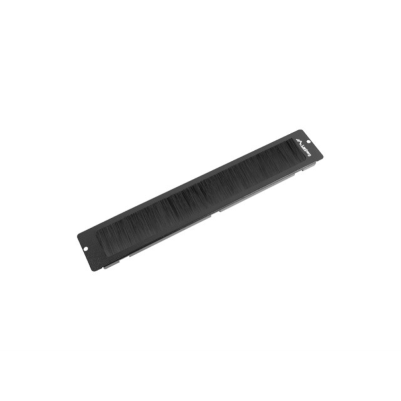 PANEL CEPILLO PARA ENTRADA CABLE RACK 19" SUELO NEGRO