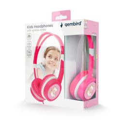 AURICULARES GEMBIRD MHP-JR-PK INFANTIL ROSA ALAMBRICO JACK 3-5MM