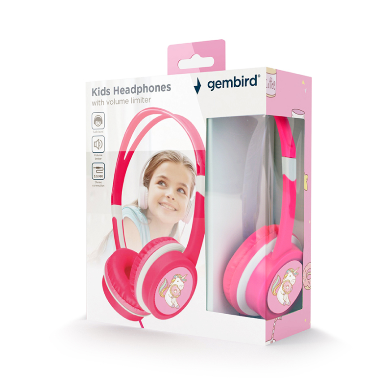 AURICULARES GEMBIRD MHP-JR-PK INFANTIL ROSA ALAMBRICO JACK 3-5MM