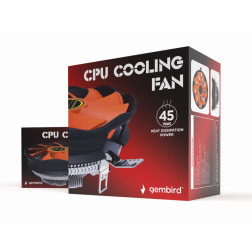 VENTILADOR DE REFRIGERACION GEMBIRD DE CPU 12 CM 45 W 4 PIN