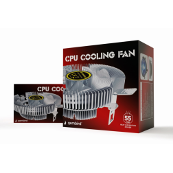 VENTILADOR DE REFRIGERACION GEMBIRD  DE CPU 9 CM 55 W LED AZUL 4 PIN