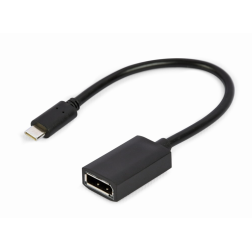 CABLE ADAPTADOR USB TIPO-C A DISPLAYPORT 4K 15 CM NEGRO