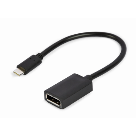 CABLE ADAPTADOR USB TIPO-C A DISPLAYPORT 4K 15 CM NEGRO