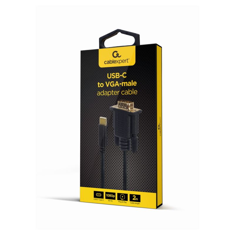 ADAPTADOR USB C A VGA M 2 M NEGRO BLISTER