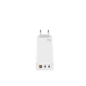 LEOTEC CARGADOR 65W GaN CARGA RAPIDA 2 USB TIPO-C PD 1 USB-A BLANCO LEOTEC CARGADOR 65W GaN CARGA RAPIDA 2 USB TIPO-C PD 1 USB-A BLANCO