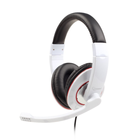 AURICULARES GEMBIRD MHS-001-GW BLANCO BRILLANTE MICROFONO ALAMBRICO 3-5MM