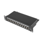 PATCH PANEL LANBERG 12 PUERTOS 1U 10" CAT-6 BLINDADO NEGRO PATCH PANEL LANBERG 12 PUERTOS 1U 10" CAT-6 BLINDADO NEGRO