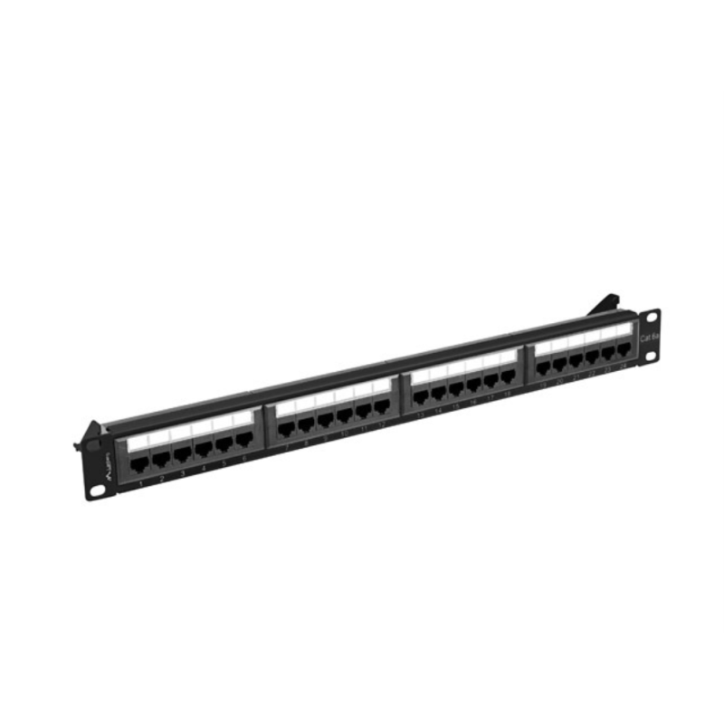 PATCH PANEL LANBERG 24 PUERTOS 1U 19? CAT-6A UTP NEGRO