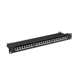 PATCH PANEL LANBERG 24 PUERTOS 1U 19? CAT-7 FTP NEGRO