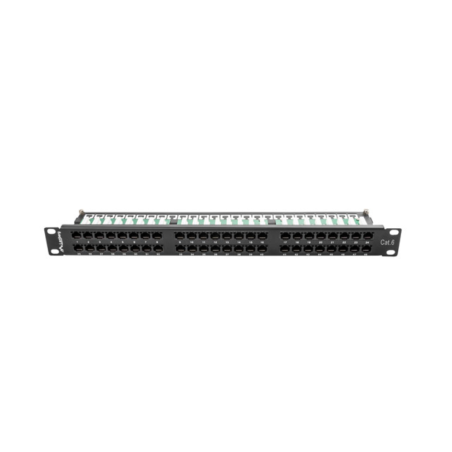 PATCH PANEL LANBERG 48 PUERTOS 1U 19? CAT-6 NEGRO