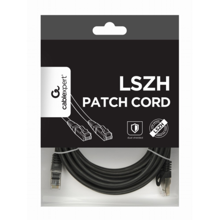 CABLE RED S-FTP GEMBIRD CAT 6A LSZH NEGRO 5M