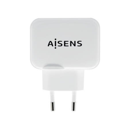 CARGADOR USB 17W AISENS 5V 3-4A 2xUSB CON CONTROL AI BLANCO