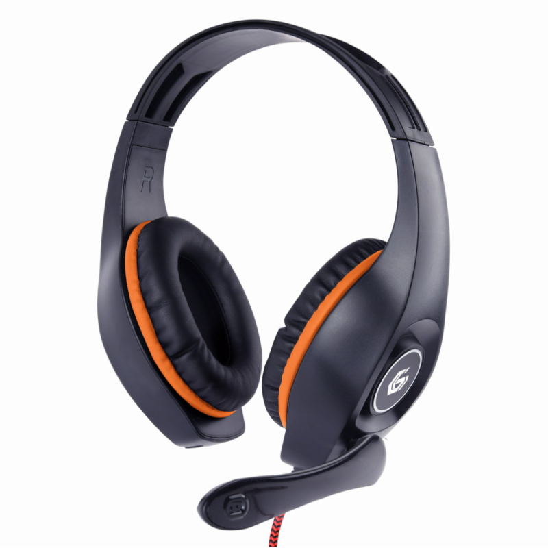 AURICULARES GAMING GEMBIRD GHS-05-O NARANJA NEGRO MICROFONO ALAMBRICO JACK 3-5MM