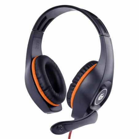 AURICULARES GAMING GEMBIRD GHS-05-O NARANJA NEGRO MICROFONO ALAMBRICO JACK 3-5MM