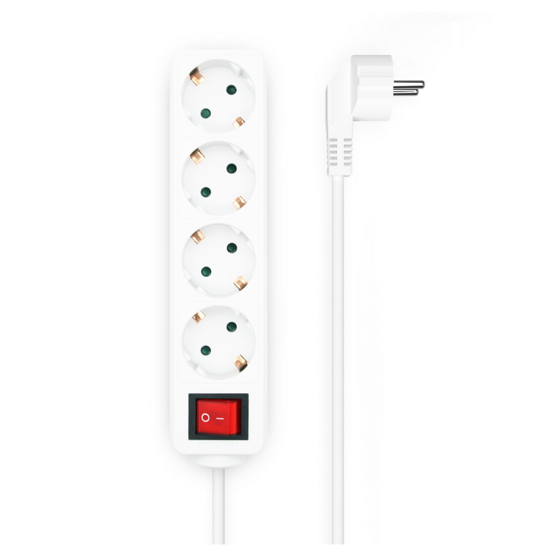 REGLETA AISENS BASE 4 TOMAS INTERRUPTOR CABLE 3x1-5MM2 1-4M BLANCO REGLETA AISENS BASE 4 TOMAS INTERRUPTOR CABLE 3x1-5MM2 1-4M BLANCO