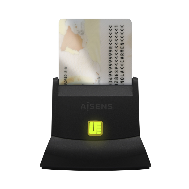 Lector de DNI y Tarjetas Aisens ASCR-SN05-BK- Negro
