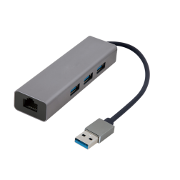 ADAPTADOR DE RED GEMBIRD USB AM GIGABIT CON HUB DE 3 PUERTOS USB 3-0