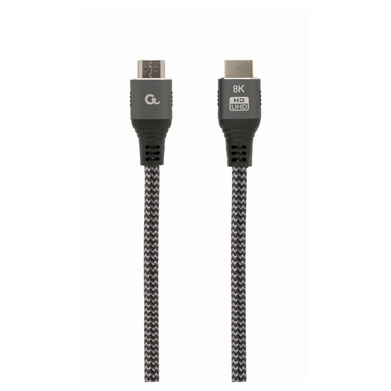CABLE TRENZADO HDMI 2-1 8K 60HZ GEMBIRD SELECT PLUS SERIES CON ETHERNET 1M NEGRO
