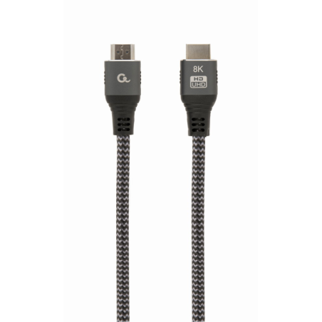 CABLE TRENZADO HDMI 2-1 8K 60HZ GEMBIRD SELECT PLUS SERIES CON ETHERNET 2M NEGRO