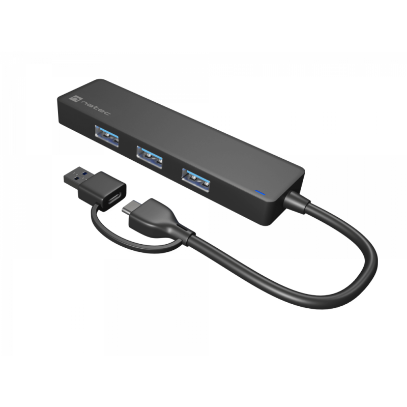 HUB NATEC MAYFLY USB-C 3-0 4 PUERTOS + ADAPTADOR USB-A HUB NATEC MAYFLY USB-C 3-0 4 PUERTOS + ADAPTADOR USB-A