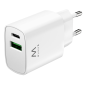 CARGADOR MOVIL EWENT CARGA RAPIDA PUERTOS USB-C Y USB-A 20W BLANCO