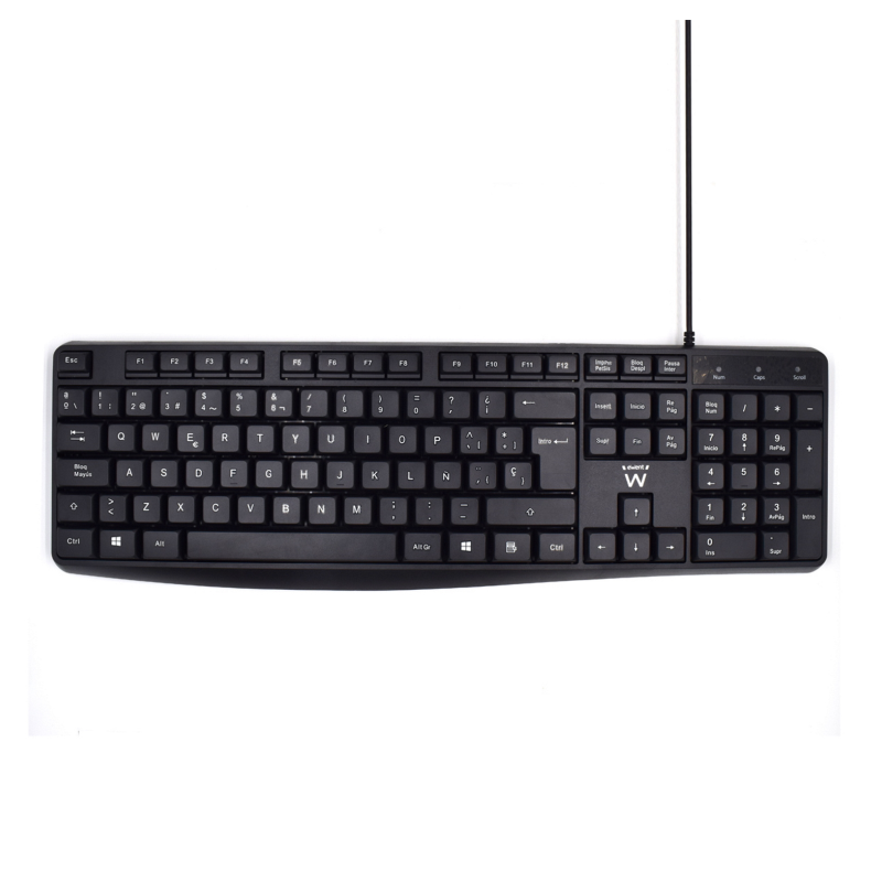 TECLADO EWENT BUSINESS ESPAÑOL ESCRITURA SILENCIOSA USB NEGRO