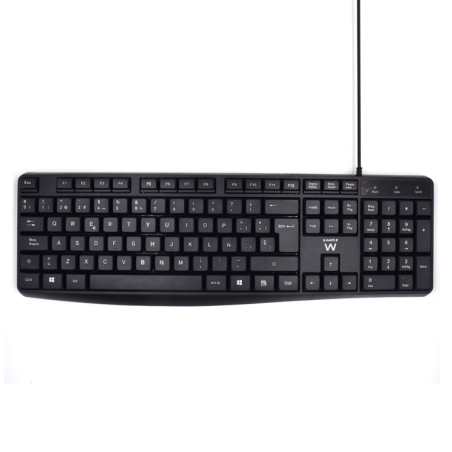 TECLADO EWENT BUSINESS ESPAÑOL ESCRITURA SILENCIOSA USB NEGRO