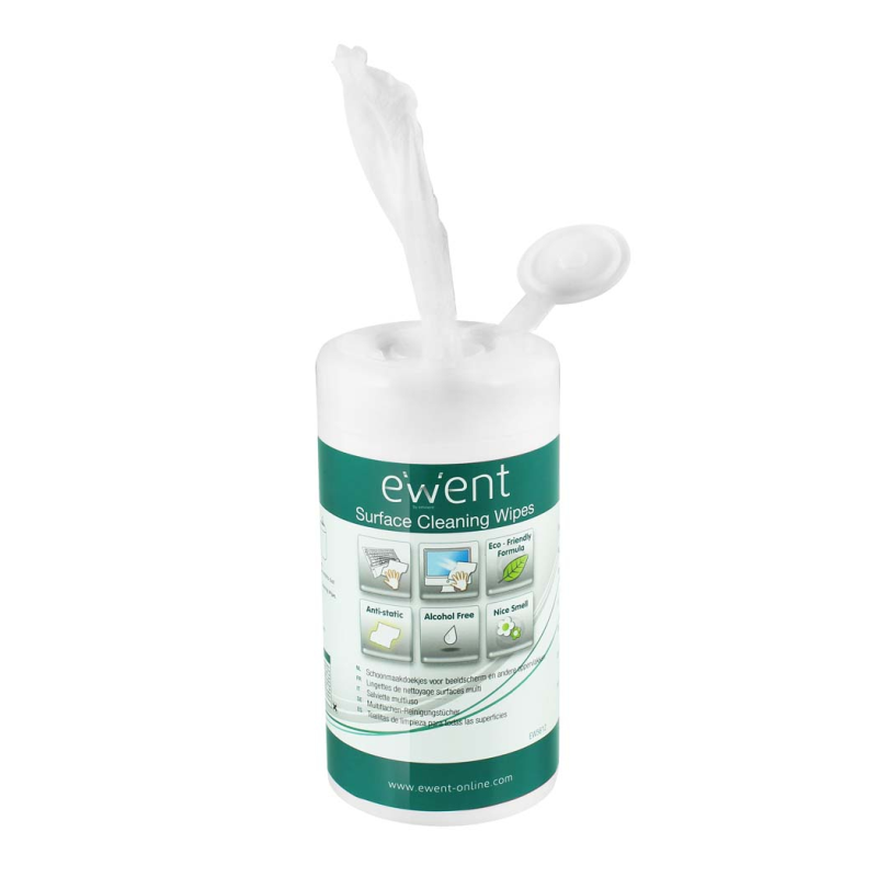 TOALLITAS DE LIMPIEZA EWENT UNIVERSALES 100 UNIDADES TOALLITAS DE LIMPIEZA EWENT UNIVERSALES 100 UNIDADES