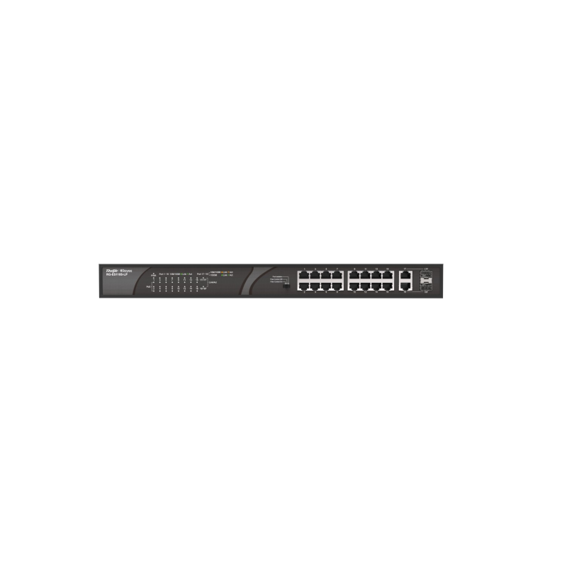 SWITCH RUIJIE REYEE RG-ES118S-LP 10-100 16p GIGALAN 2p POE SWITCH RUIJIE REYEE RG-ES118S-LP 10-100 16p GIGALAN 2p POE