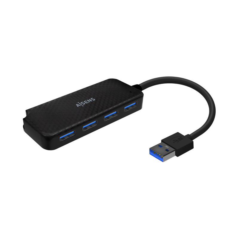 HUB AISENS USB 3-0 TIPO A-M-4XTIPO A-H NEGRO 15CM HUB AISENS USB 3-0 TIPO A-M-4XTIPO A-H NEGRO 15CM