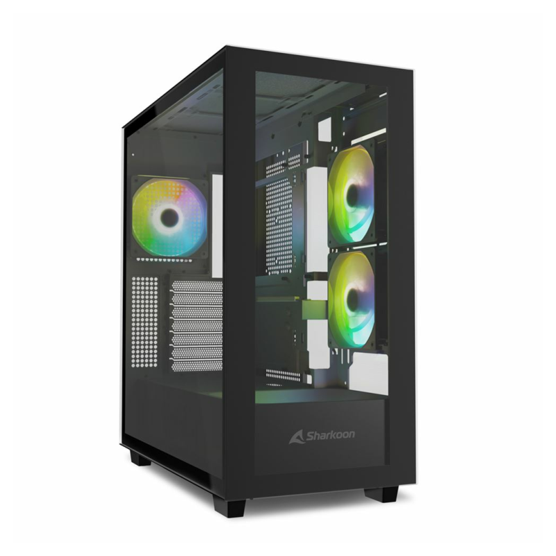 CAJA ATX SHARKOON REBEL C60 2VENTX120MM 2XUSB3 SIN FUENTE NEGRO