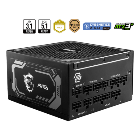 FUENTE ALIMENTACION MSI MEG A1250GL PCIE5 1250W 80 PLUS GOLD