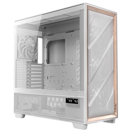 CAJA ANTEC FLUX PRO_EUV WOOD ATX 2XUSB3-0 SIN FUENTE BLANCO