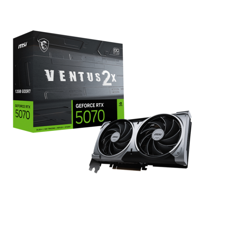 TARJETA GRAFICA MSI RTX 5070 12G VENTUS 2X OC TARJETA GRAFICA MSI RTX 5070 12G VENTUS 2X OC