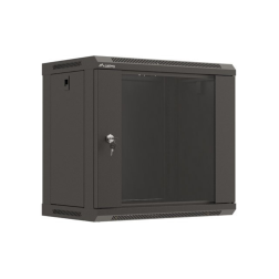 ARMARIO LANBERG MURAL RACK 19" 9U 540X350 FLAT PACK NEGRO PUERTA CRISTAL
