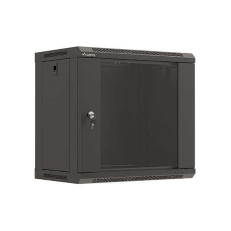 ARMARIO LANBERG MURAL RACK 19" 9U 540X350 FLAT PACK NEGRO PUERTA CRISTAL