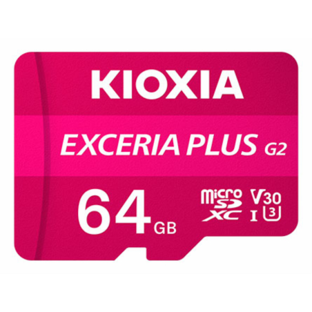 MICRO SD KIOXIA 64GB EXCERIA PLUS G2 UHS-I C10 CON ADAPTADOR