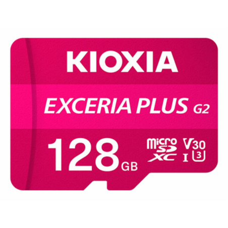 MICRO SD KIOXIA 128GB EXCERIA PLUS G2 UHS-I C10 CON ADAPTADOR