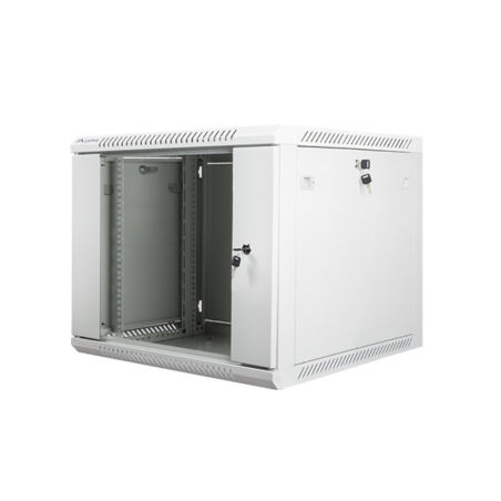 ARMARIO LANBERG MURAL 9U 600X600 RACK 19 FLAT PACK V2 PUERTA CRISTAL GRIS