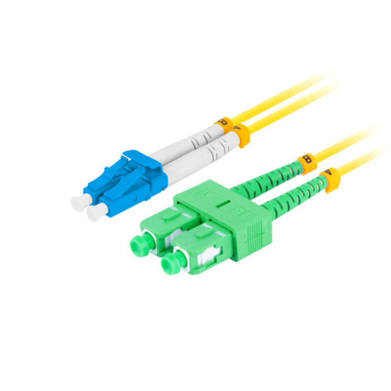 CABLE DE FIBRAOPTICA LANBERG DUPLEX LC-UPC-SC-APC 2M LSZH G657A1 AMARILLO