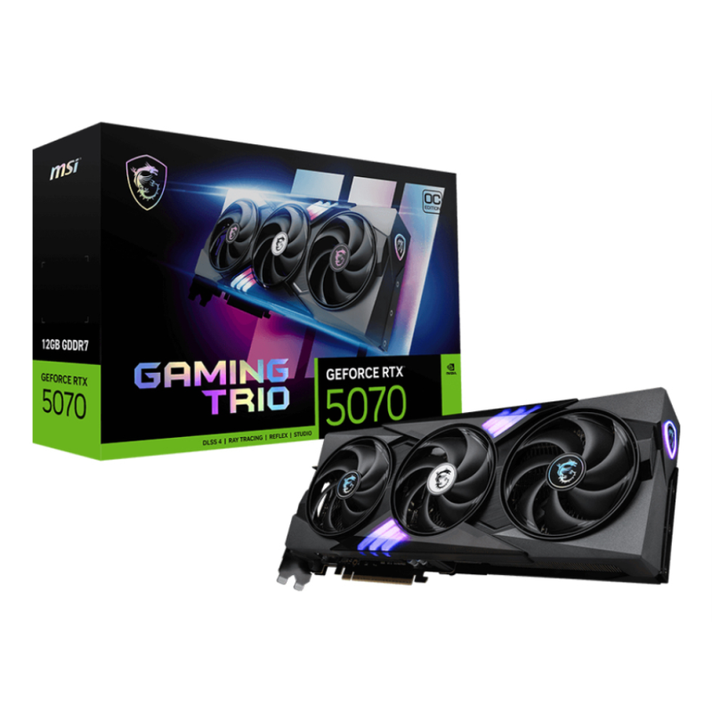 TARJETA GRAFICA MSI RTX 5070 12G GAMING TRIO OC