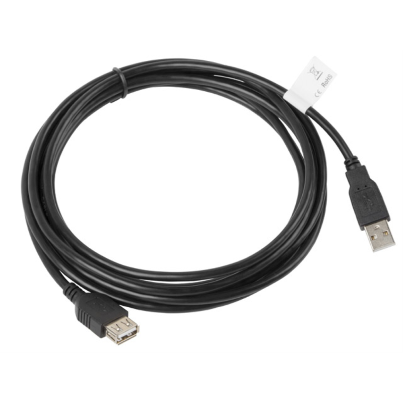 CABLE ALARGADOR LANBERG USB 2-0 MACHO HEMBRA 3M NEGRO CABLE ALARGADOR LANBERG USB 2-0 MACHO HEMBRA 3M NEGRO