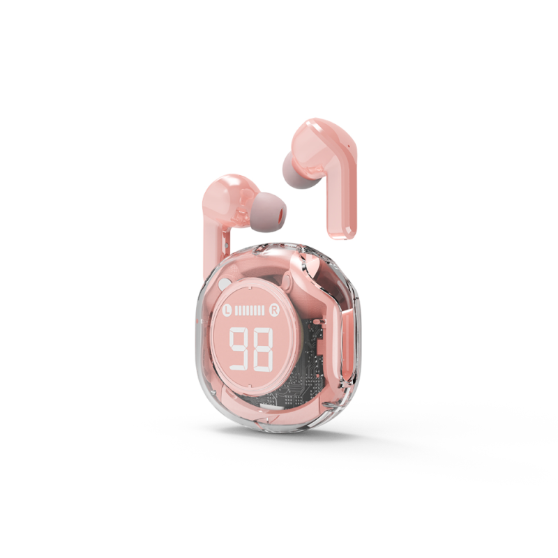 AURICULARES GEMBIRD TWST-01-PK TRANSPARENTES ROSA BT AURICULARES GEMBIRD TWST-01-PK TRANSPARENTES ROSA BT