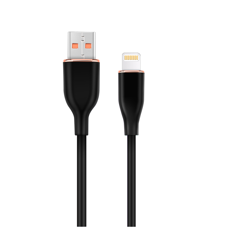 CABLE DE CARGA Y DATOS GEMBIRD DE SILICONA PREMIUM DE 8 CLAVIJAS 1,5 M NEGRO