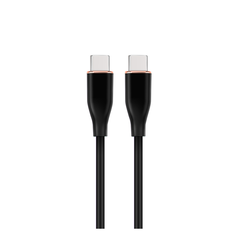 CABLE DE CARGA Y DATOS GEMBIRD (PD) TIPO-C SILICONA ALTA CALIDAD 1,5M NEGRO