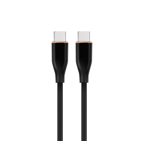 CABLE DE CARGA Y DATOS GEMBIRD (PD) TIPO-C SILICONA ALTA CALIDAD 1,5M NEGRO