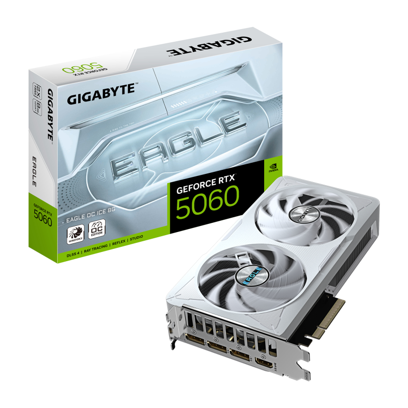 TARJETA GRAFICA GIGABYTE RTX 5060 EAGLE ICE 8GB TARJETA GRAFICA GIGABYTE RTX 5060 EAGLE ICE 8GB