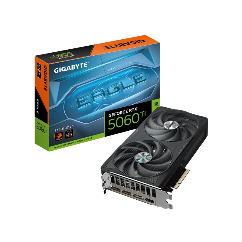TARJETA GRAFICA GIGABYTE RTX 5060 TI EAGLE OC 8GB GDDR7 NEGRO